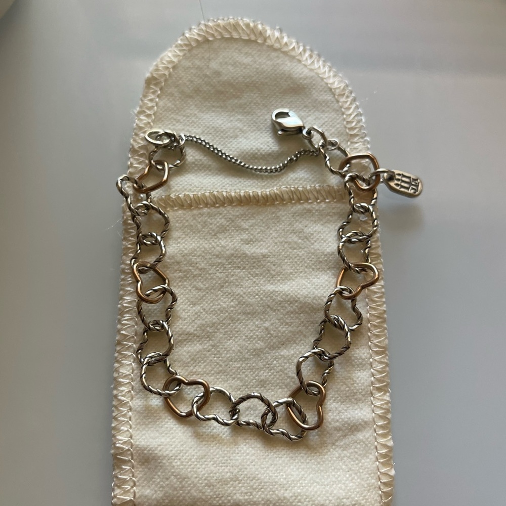 Twisted Wire Connected Hearts James Avery Charm Bracelet